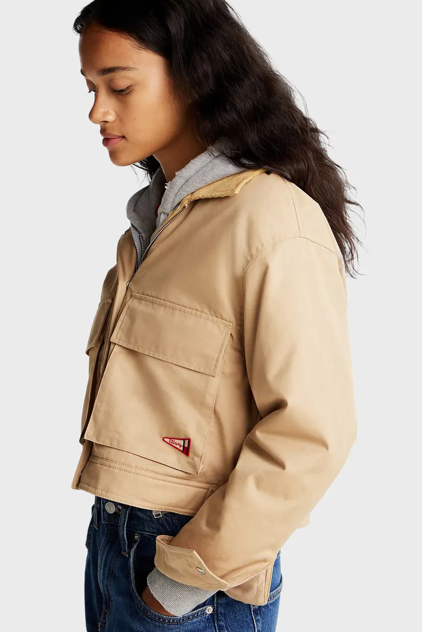 Жіноча бежева куртка TJW TWILL JACKET WITH CORD 4