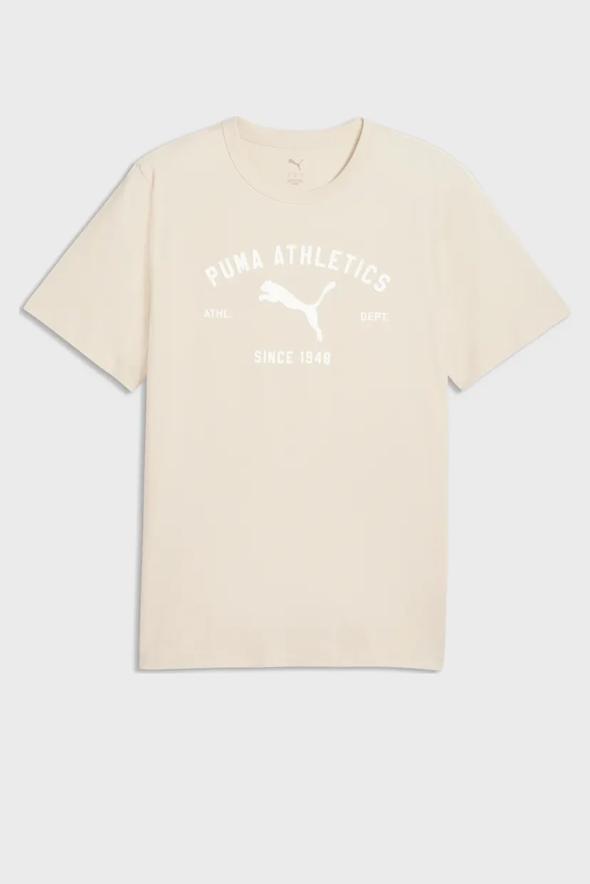Мужская бежевая футболка PUMA Class Graphic Tee Men 4