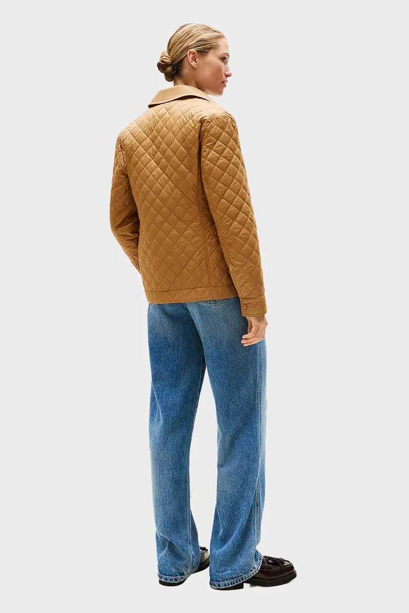 Жіноча бежева куртка PADDED NYLON SLIM QUILTED 3