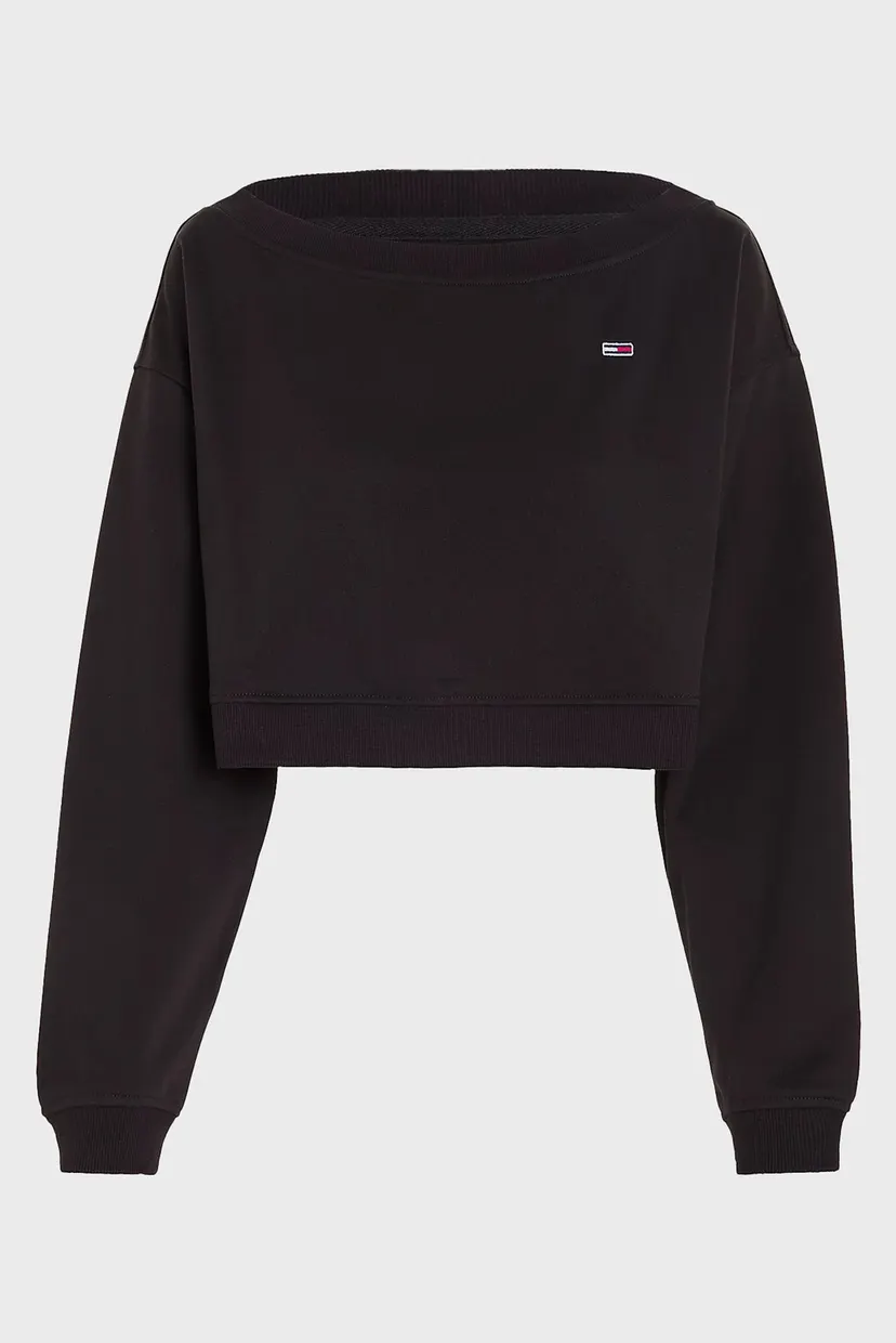 Женский черный свитшот TJW CRP OFF SHOULDER CREW 5