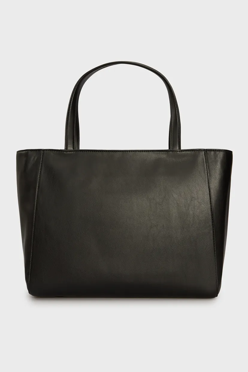 Женская черная сумка CK MEDIUM SHOPPER W/POCKET 4