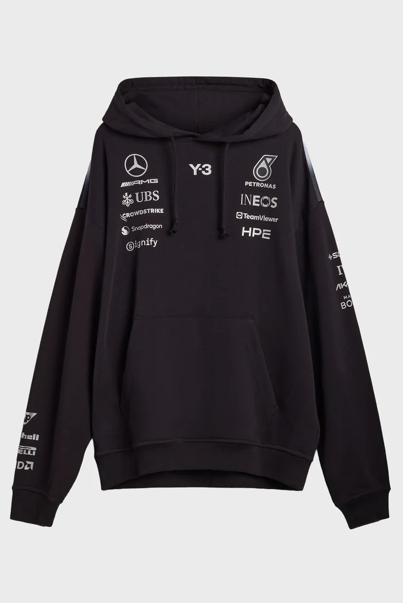 Чорне худі Y-3 MERCEDES TEAM (унісекс) 6