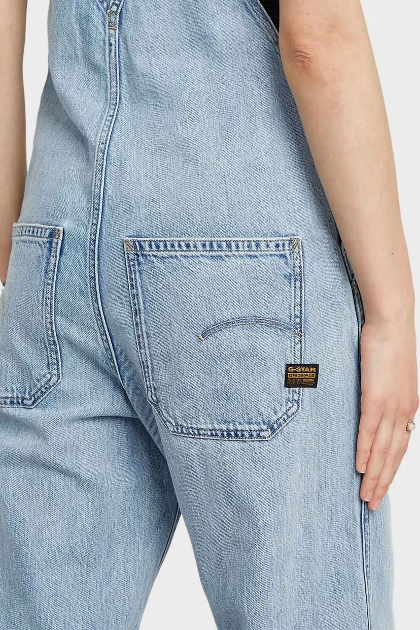 Женский голубой джинсовый комбинезон Straight Leg Dungaree 5