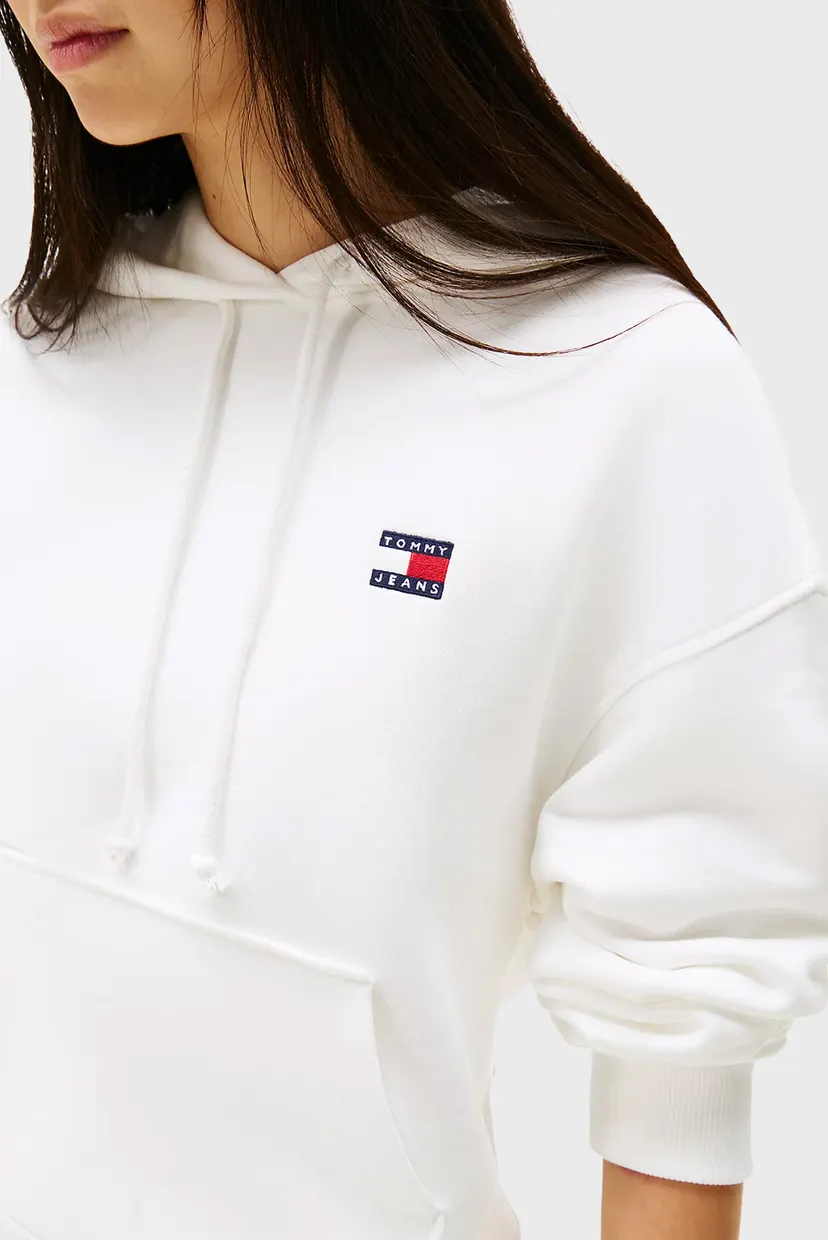 Женское белое худи TJW BXY BADGE 4