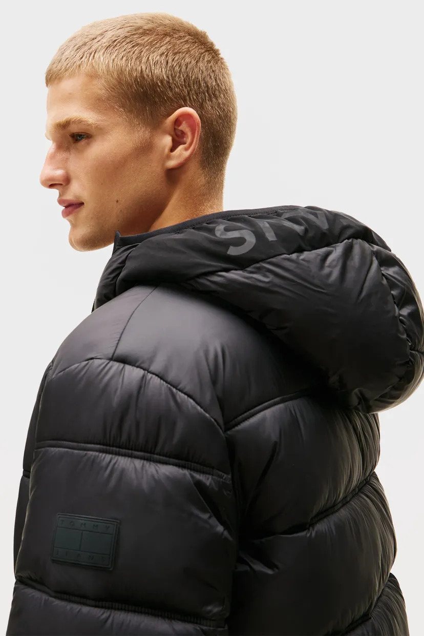 Мужская черная куртка HOODED 4