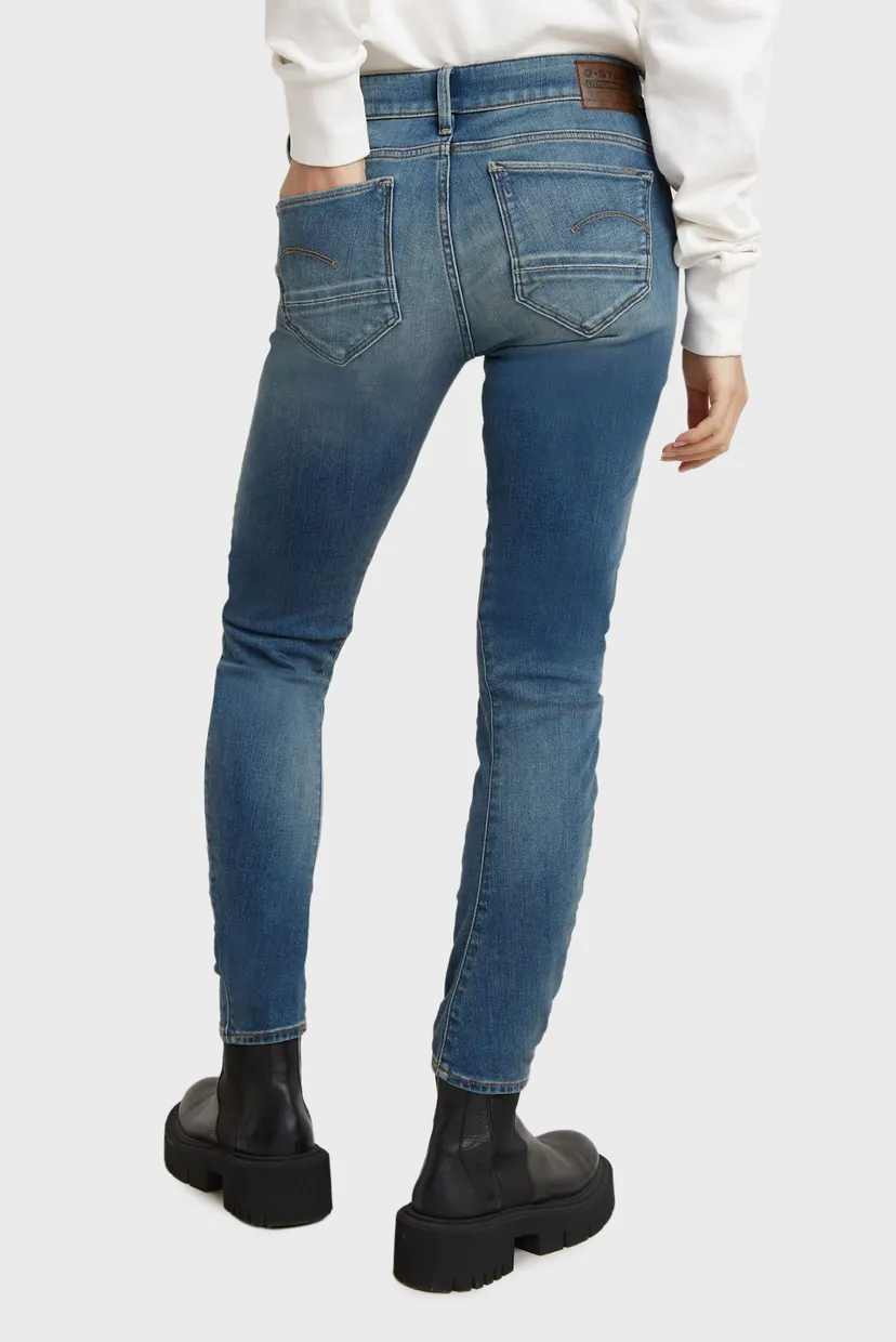 Женские синие джинсы Arc 3D Mid Skinny 3