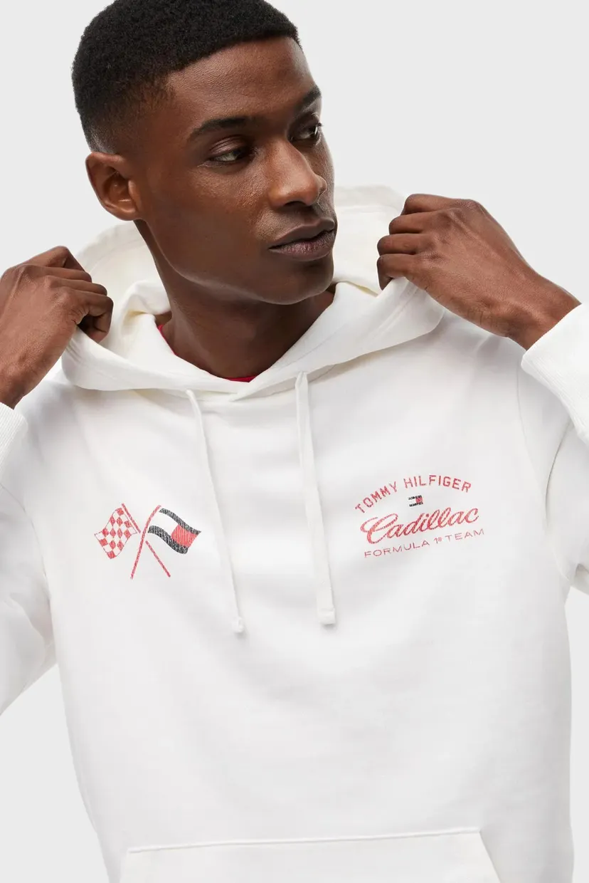 Чоловіче біле худі TH x Cadillac Formula 1® Team 5