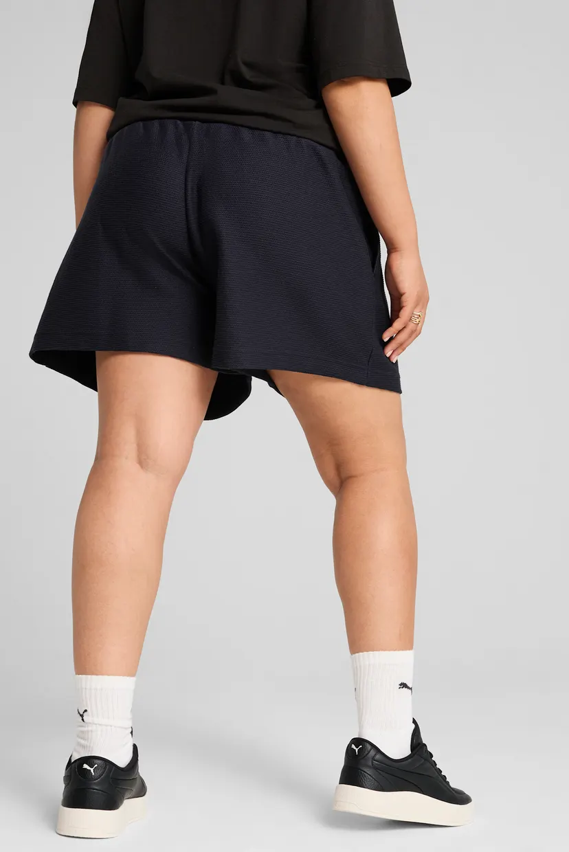 Женские темно-синие шорты PREMIUM ESS A-Line Shorts 4' Jacquard Women 3