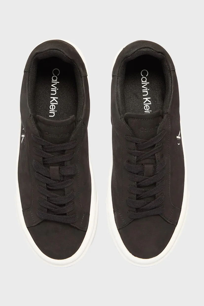 Женские черные нубуковые сникерсы FLATFORM 4