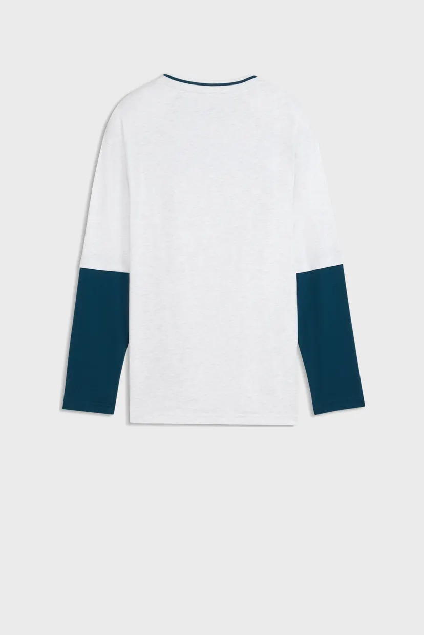 Детский белый лонгслив MID 90s Relaxed Layered 5