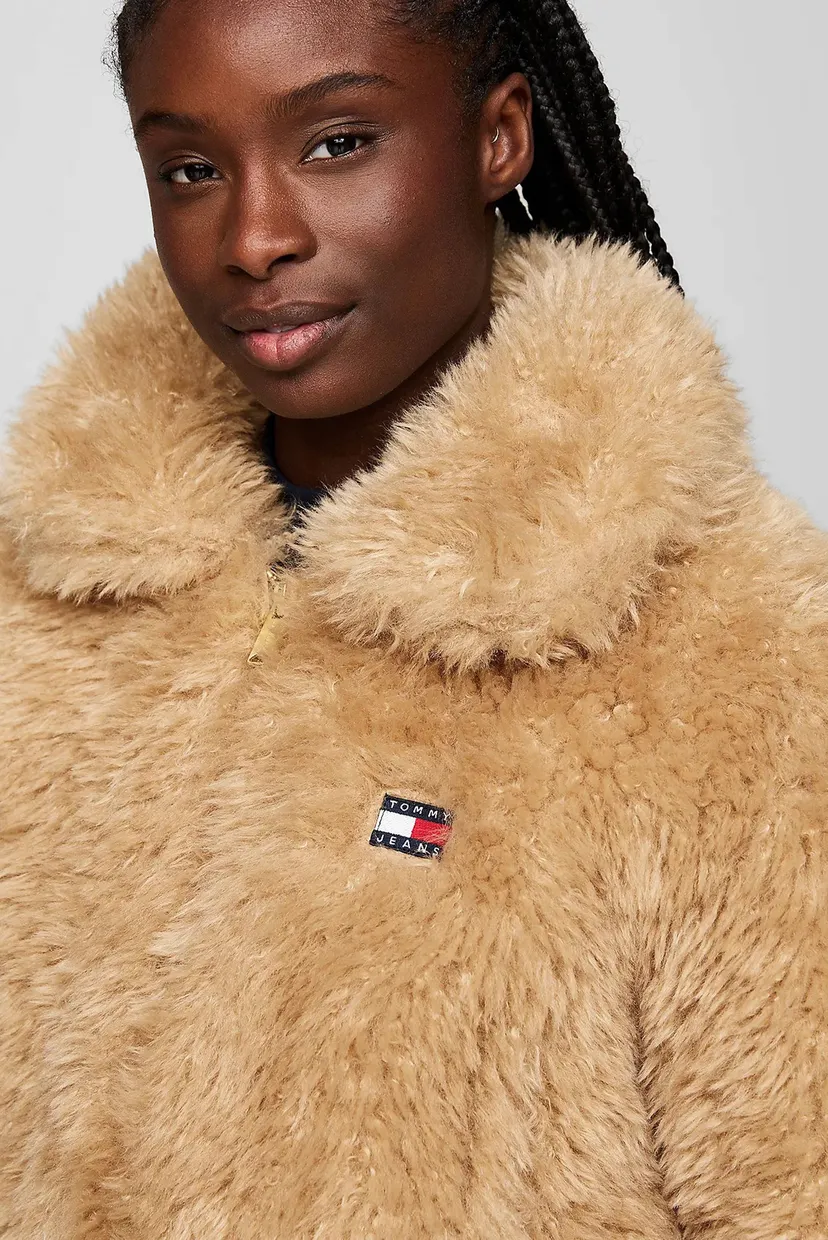 Жіноча бежева шуба TJW FAUX SHEARLING JACKET 4