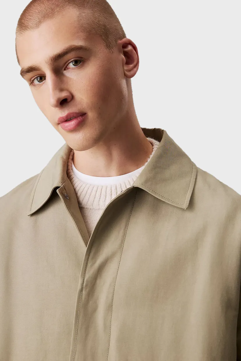 Мужской бежевый плащ COTTON NYLON MAC 4