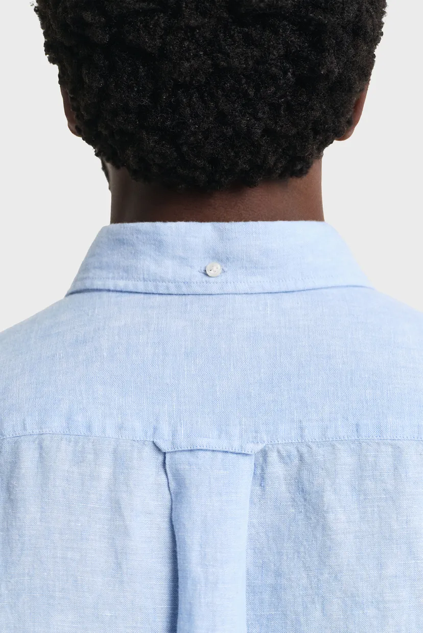 Мужская голубая льняная рубашка REG LINEN SHIRT 5