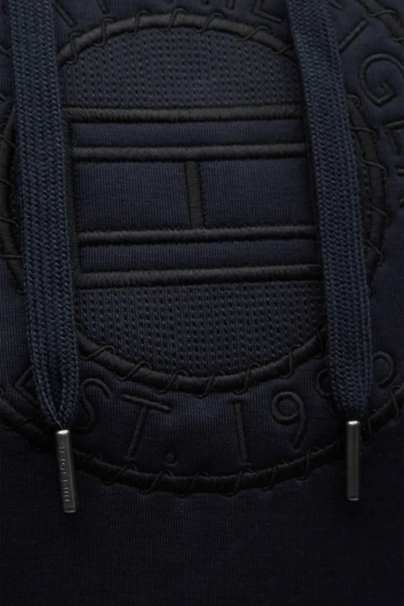 Чоловіче темно-синє худі FLAG ROUNDLE EMBRO HOODY 4