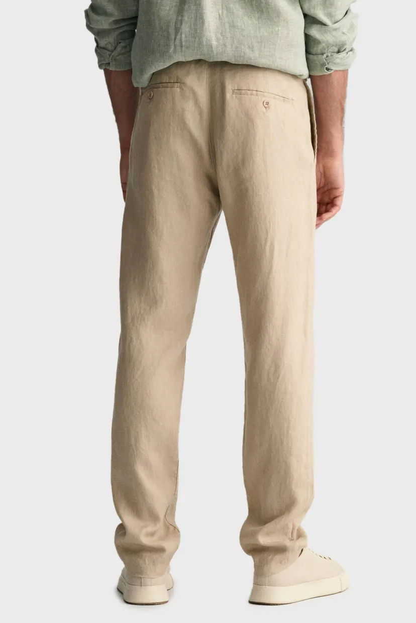 Чоловічі бежеві лляні брюки RELAXED LINEN DS 3