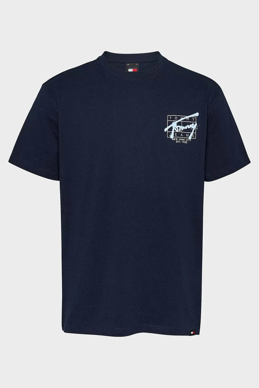 Чоловіча темно-синя футболка TJM REG SPRAY TEE SS EXT 5