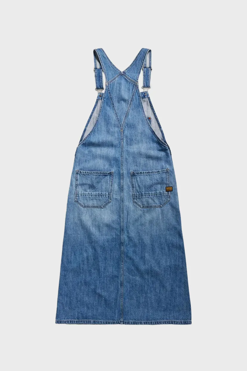 Жіночий синій джинсовий сарафан Midi Dungaree 6