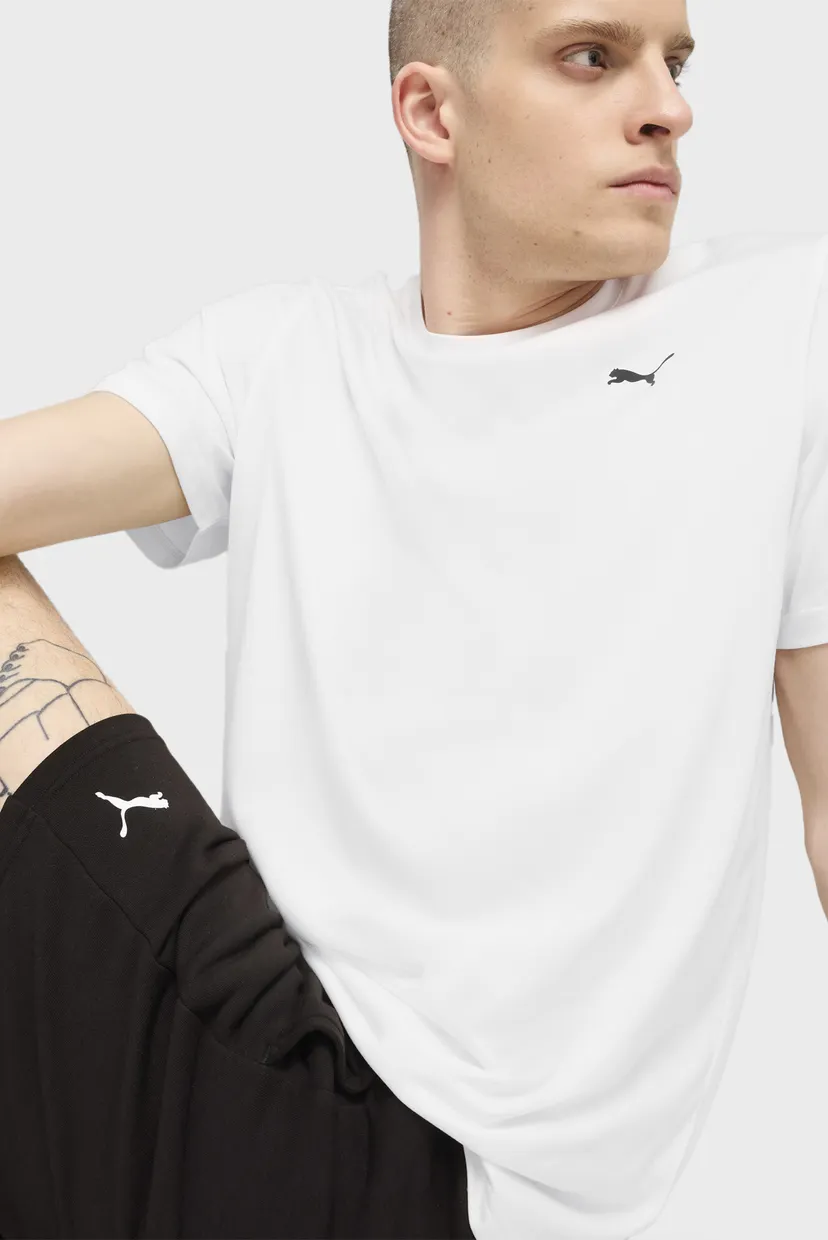 Мужская белая футболка TAD ESSENTIALS Solid Cat Tee Men 4