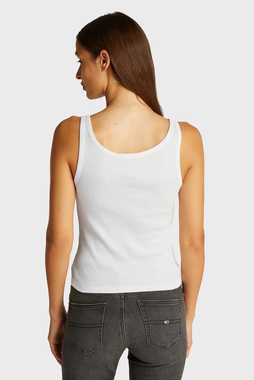 Жіноча біла майка TJW SLIM BUTTON TANK 3