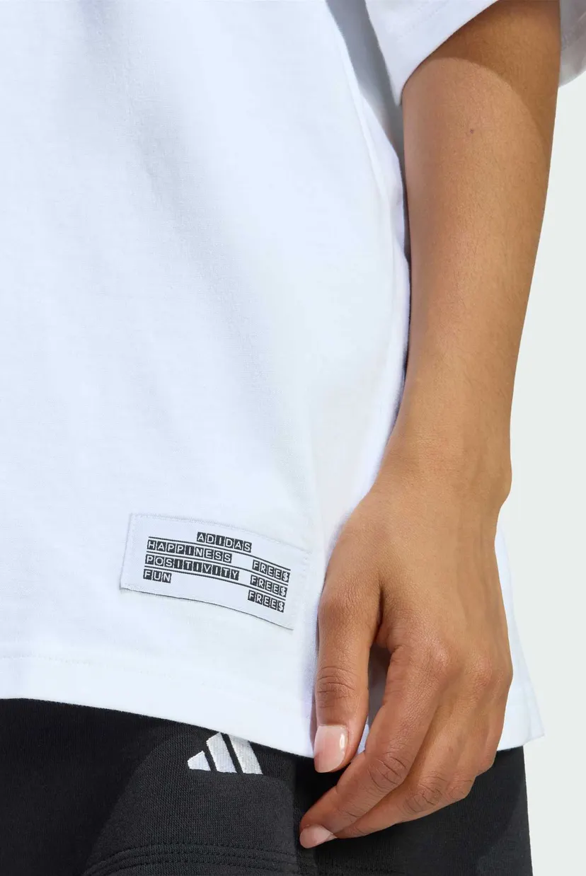 Жіноча біла футболка MINI EMBROIDERY OVERSIZED GRAPHIC 5