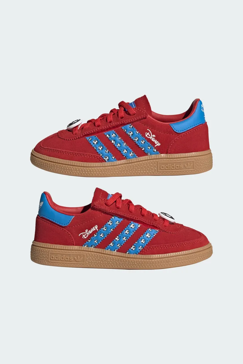 Детские красные замшевые сникерсы ADIDAS DISNEY HANDBALL SPEZIAL COMFORT CLOSURE ELASTIC LACE 7