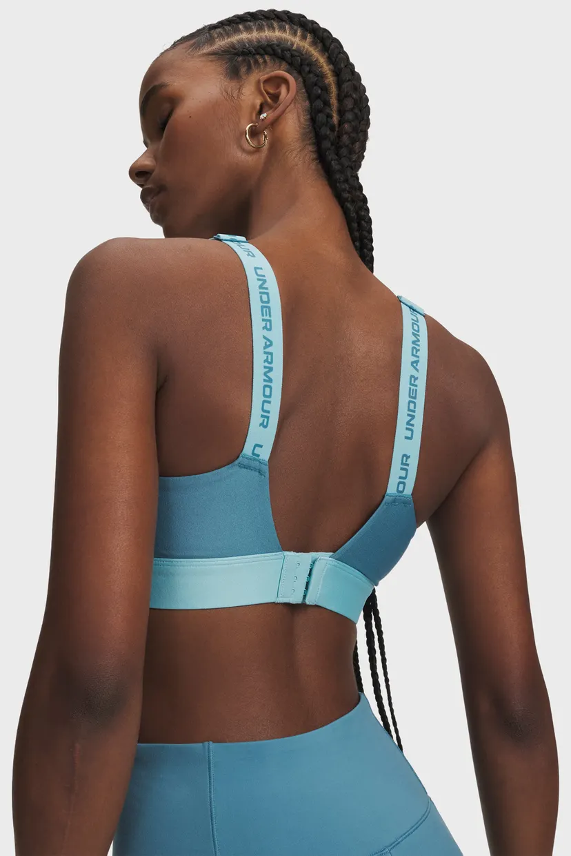 Жіночий блакитний топ UA Infinity High 2.0 Bra 3