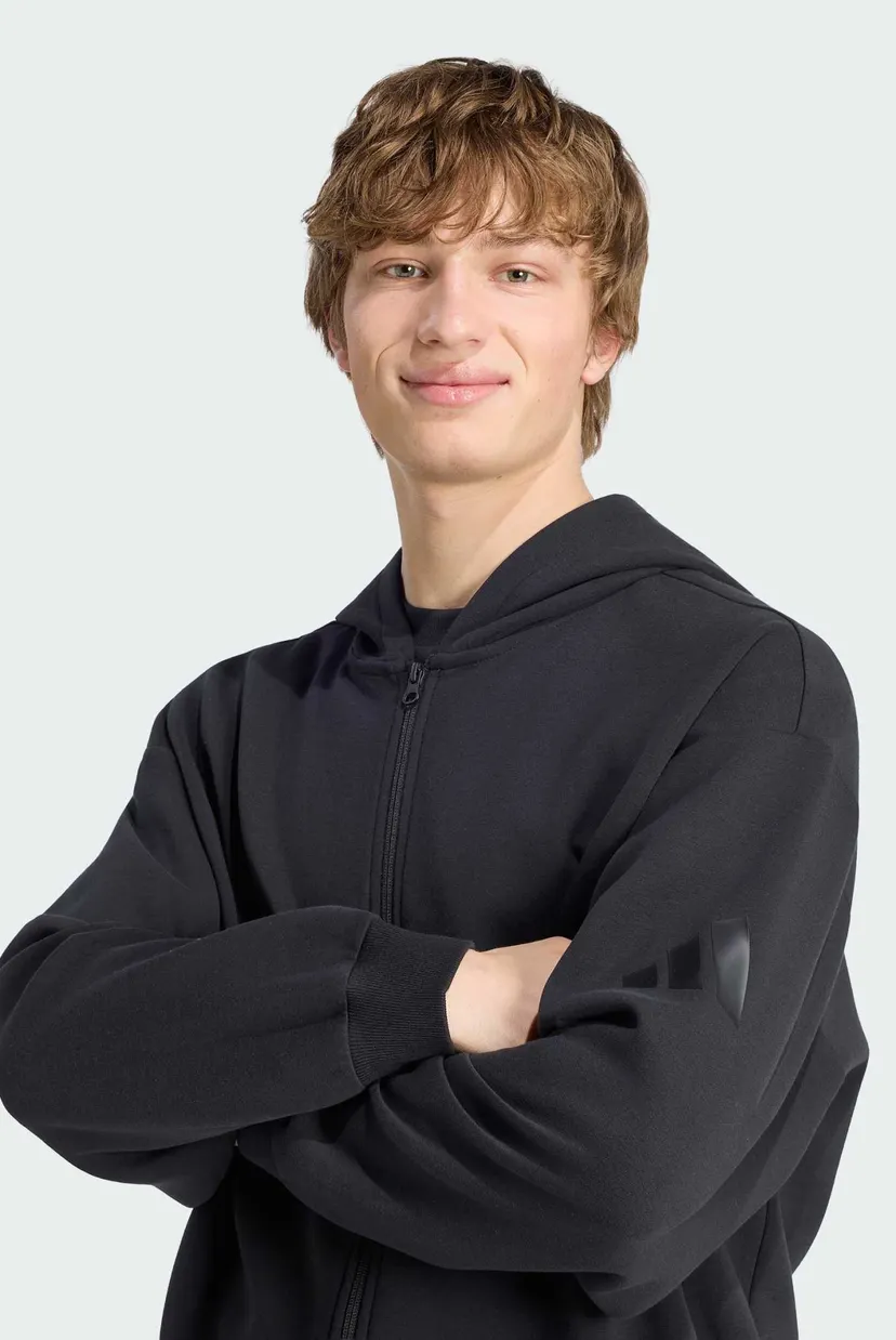 Мужское черное худи SOFT LUX FULL-ZIP 4