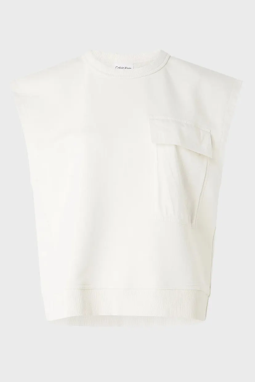 Жіночий білий топ TEXTURED COTTON BLEND 5