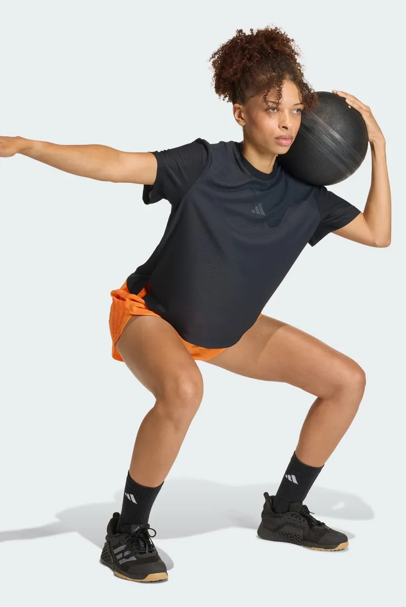 Женские оранжевые шорты Pacer Workout Woven High Rise adidas