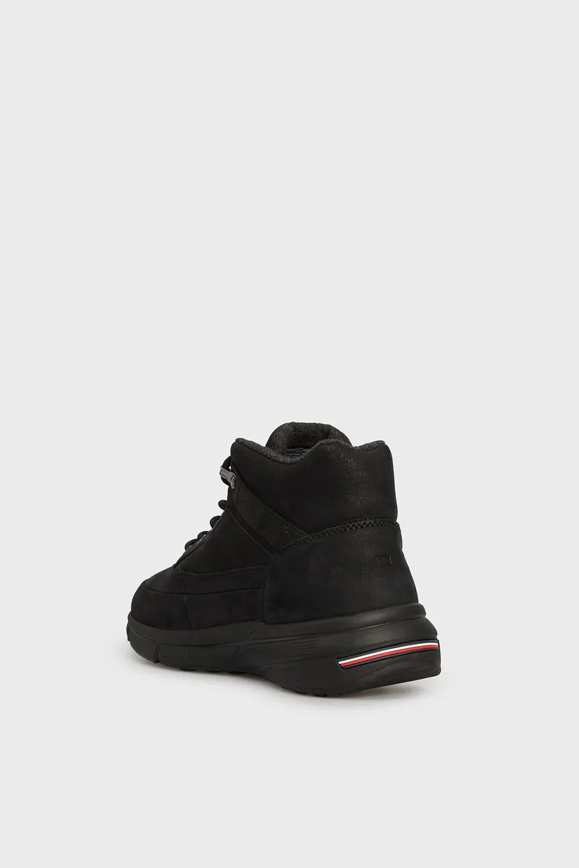 Мужские черные нубуковые хайтопы HILFIGER WARM NUBUCK HYBRID B 5