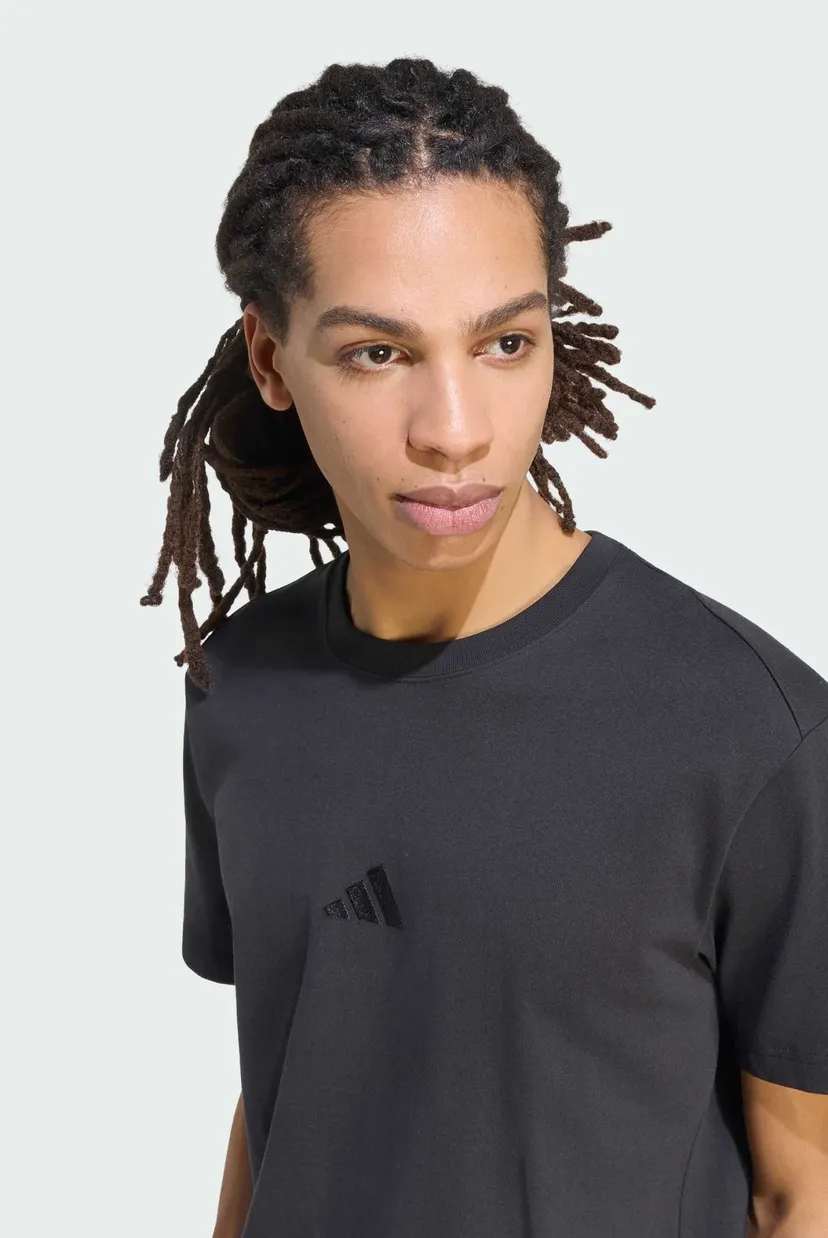 Мужская черная футболка ADIDAS KIT SMALL LOGO 4