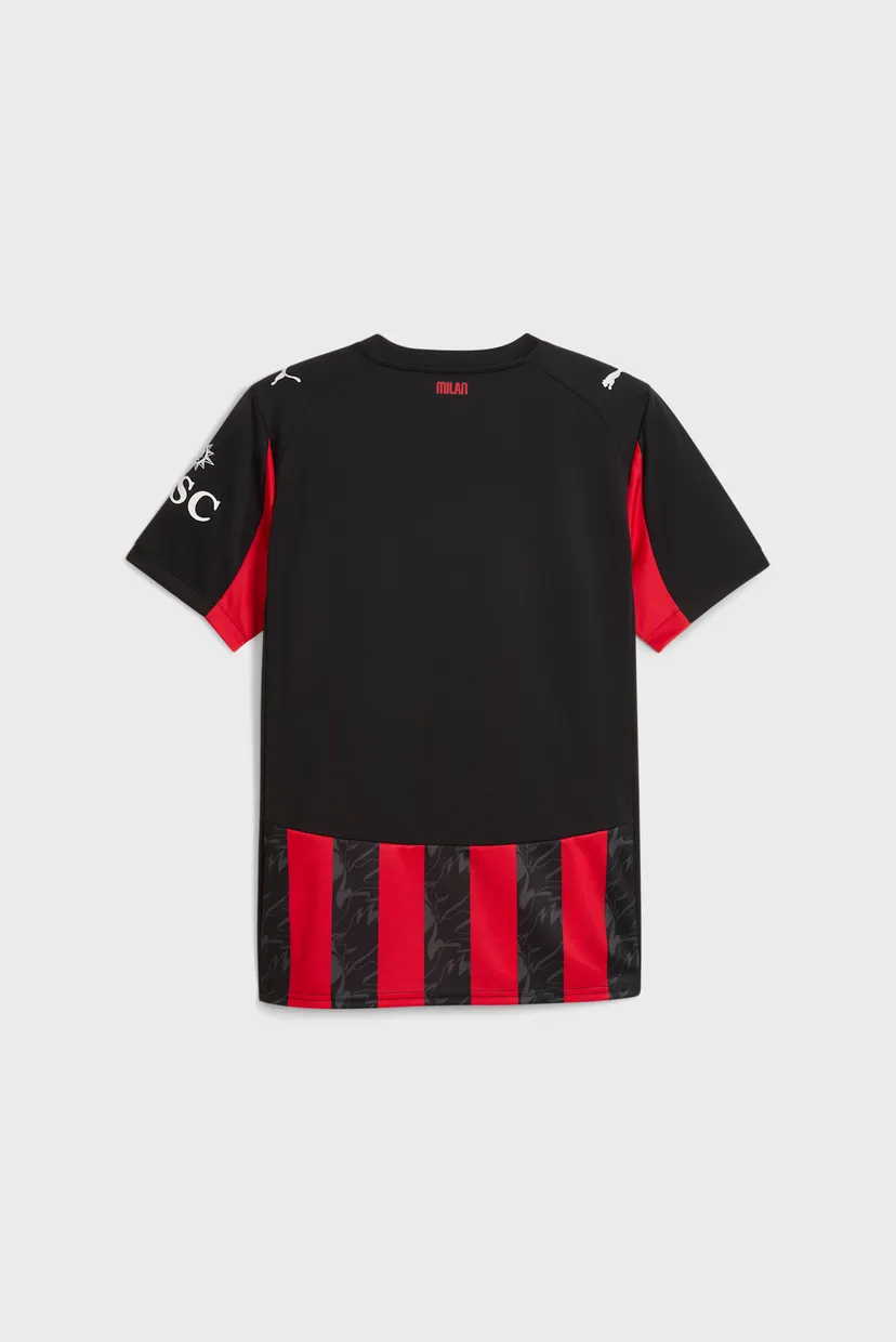 Мужская черная футболка в полоску AC Milan 25/26 Home Jersey Men 7