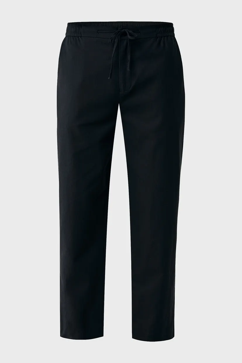 Мужские черные льняные брюки ETHAN Basic linen pants 4