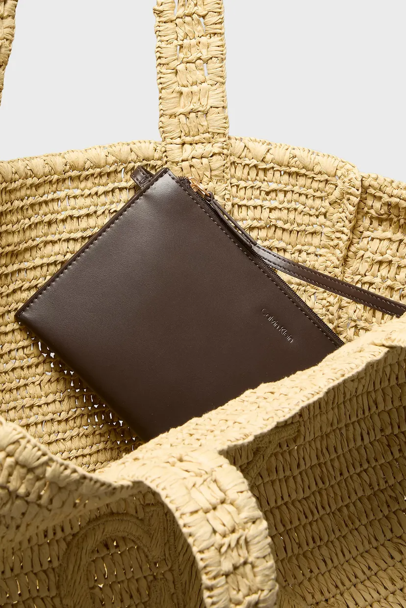 Женский бежевый шоппер BOLD RAFFIA MEDIUM 4