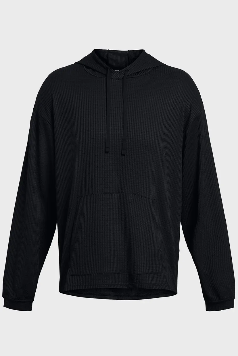 Чоловіче чорне худі UA Rival Waffle Hoodie 4