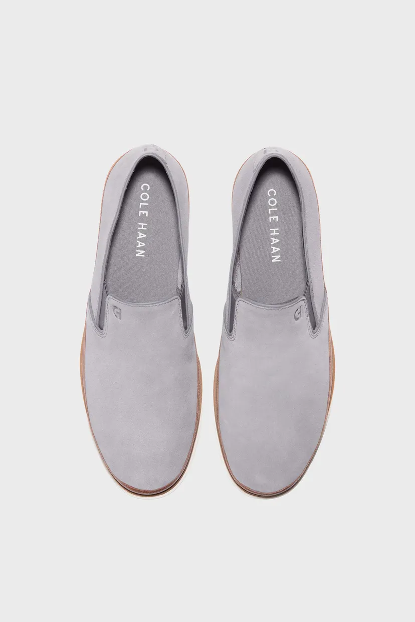Мужские серые замшевые слипоны GrandPrø Strawpoint Twin Gore Loafer 4