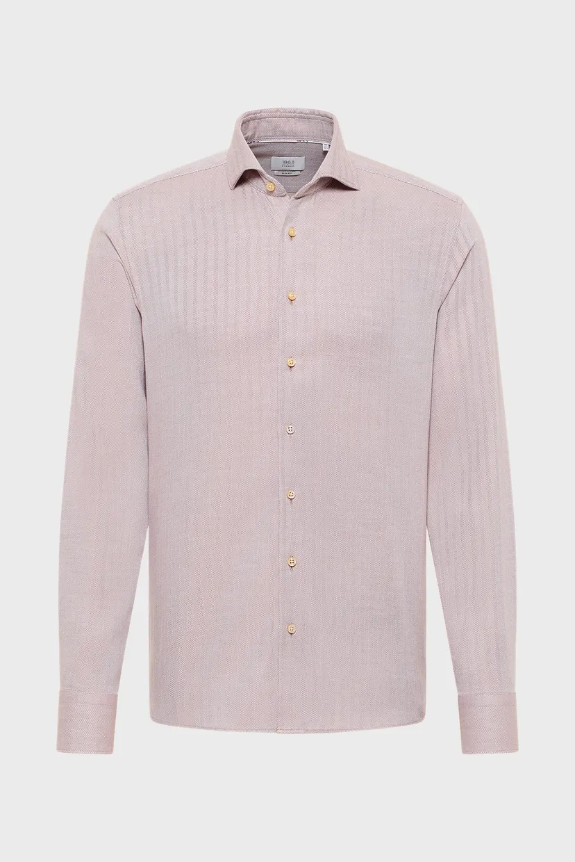 Мужская бежевая рубашка с узором 5