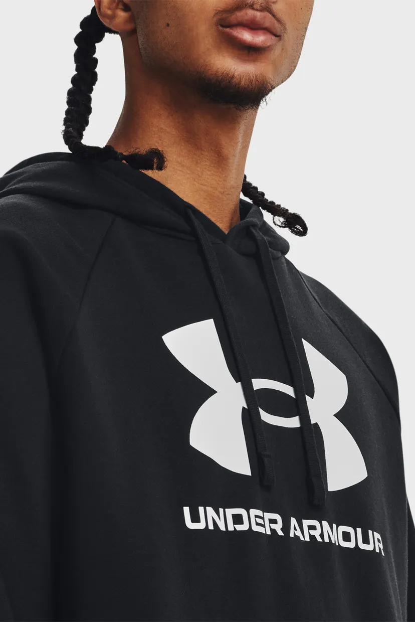 Чоловіче чорне худі UA Rival Fleece Logo HD 4