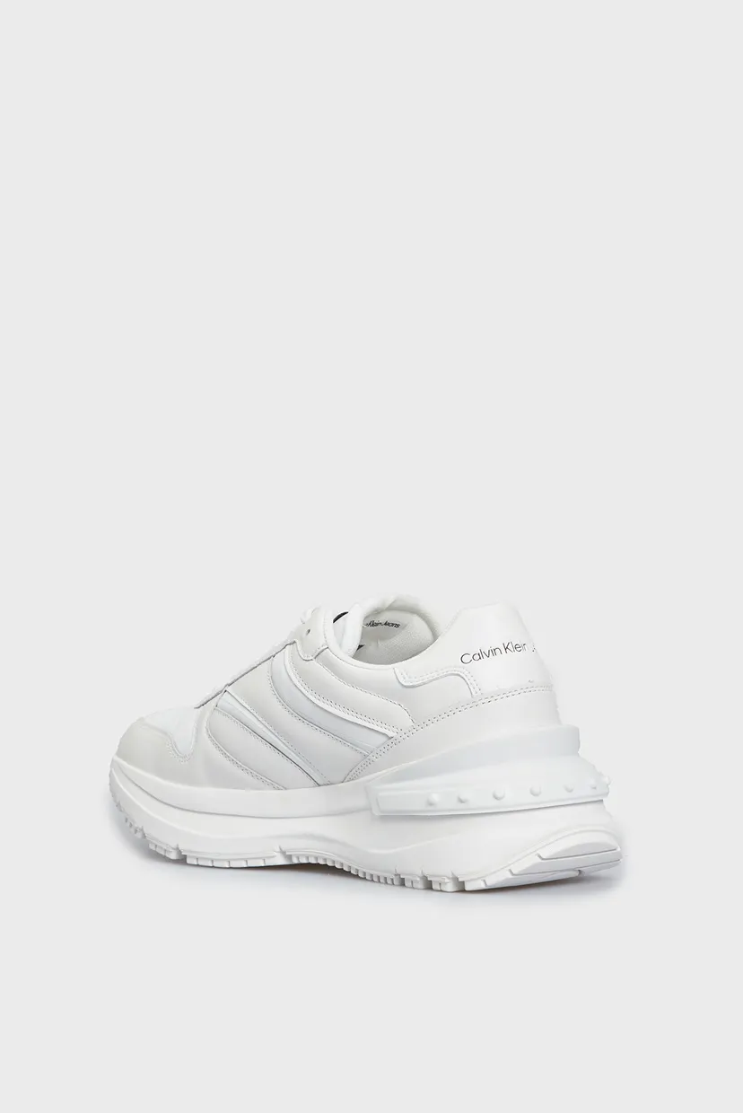Мужские белые кожаные кроссовки CHUNKY RUNNER LOW LACEUP REFL 5