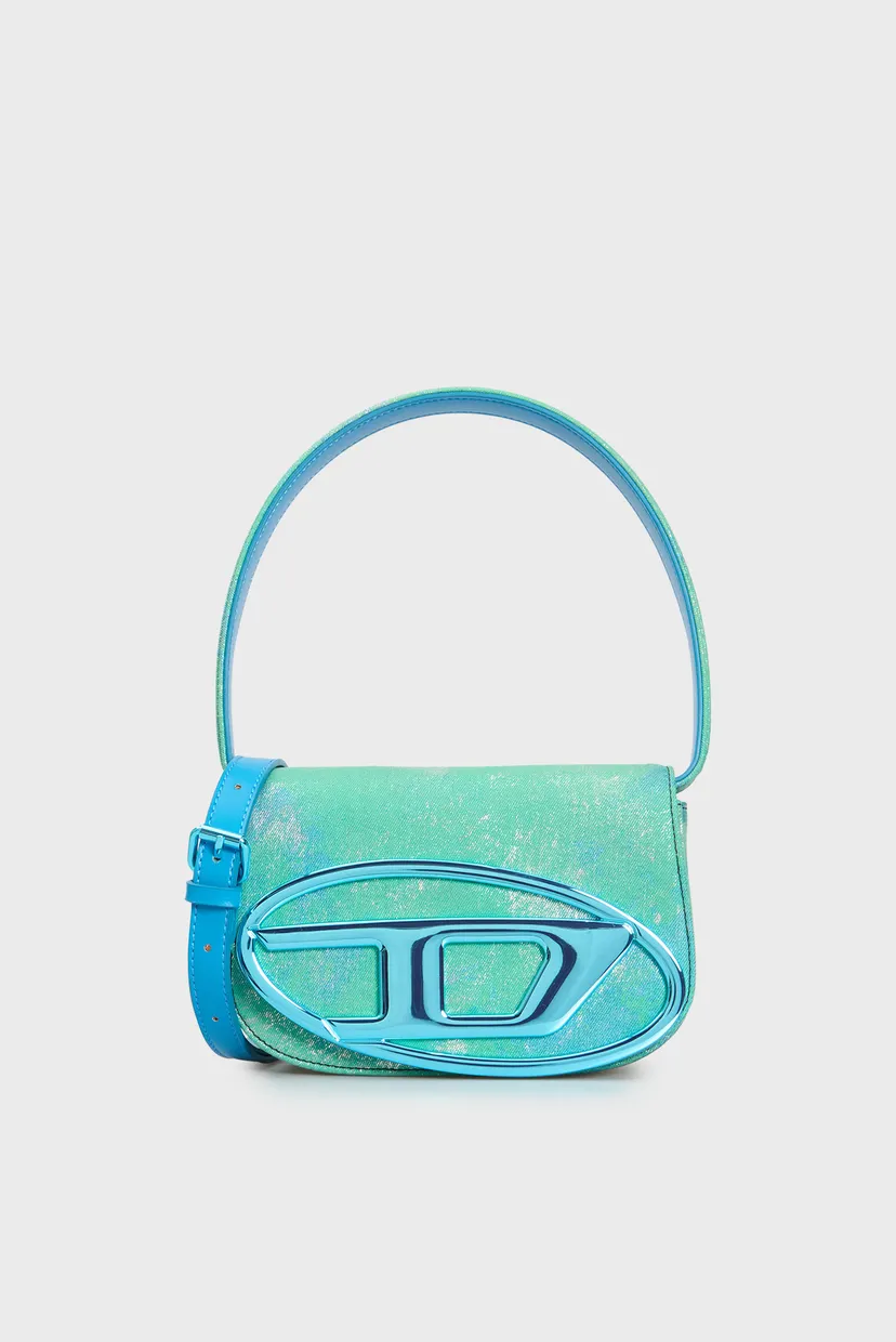 DIESEL 1DR POD shoulder BAG ショルダーバッグ 1DR 1DR-Iconic shoulder bag in canvas and leather｜ブラック