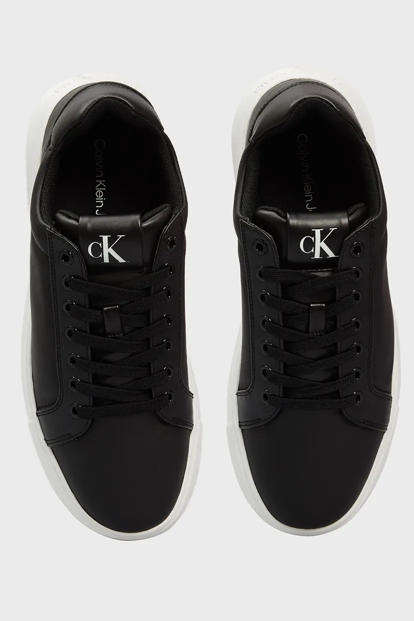 Чоловічі чорні шкіряні снікерси CHUNKY CUPSOLE CLEAN LOW 4