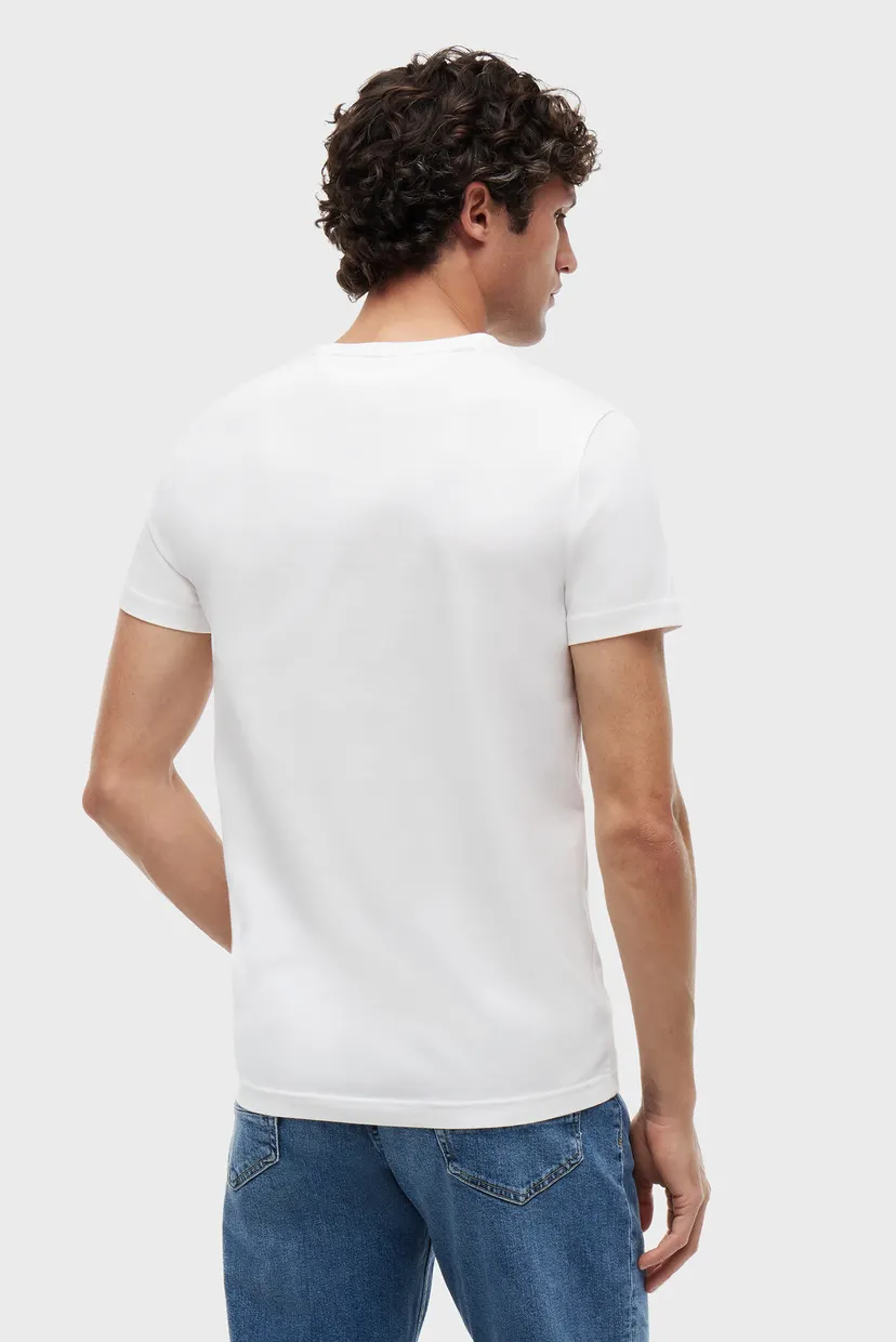Мужская белая футболка CORE STRETCH SLIM C-NECK TEE 3