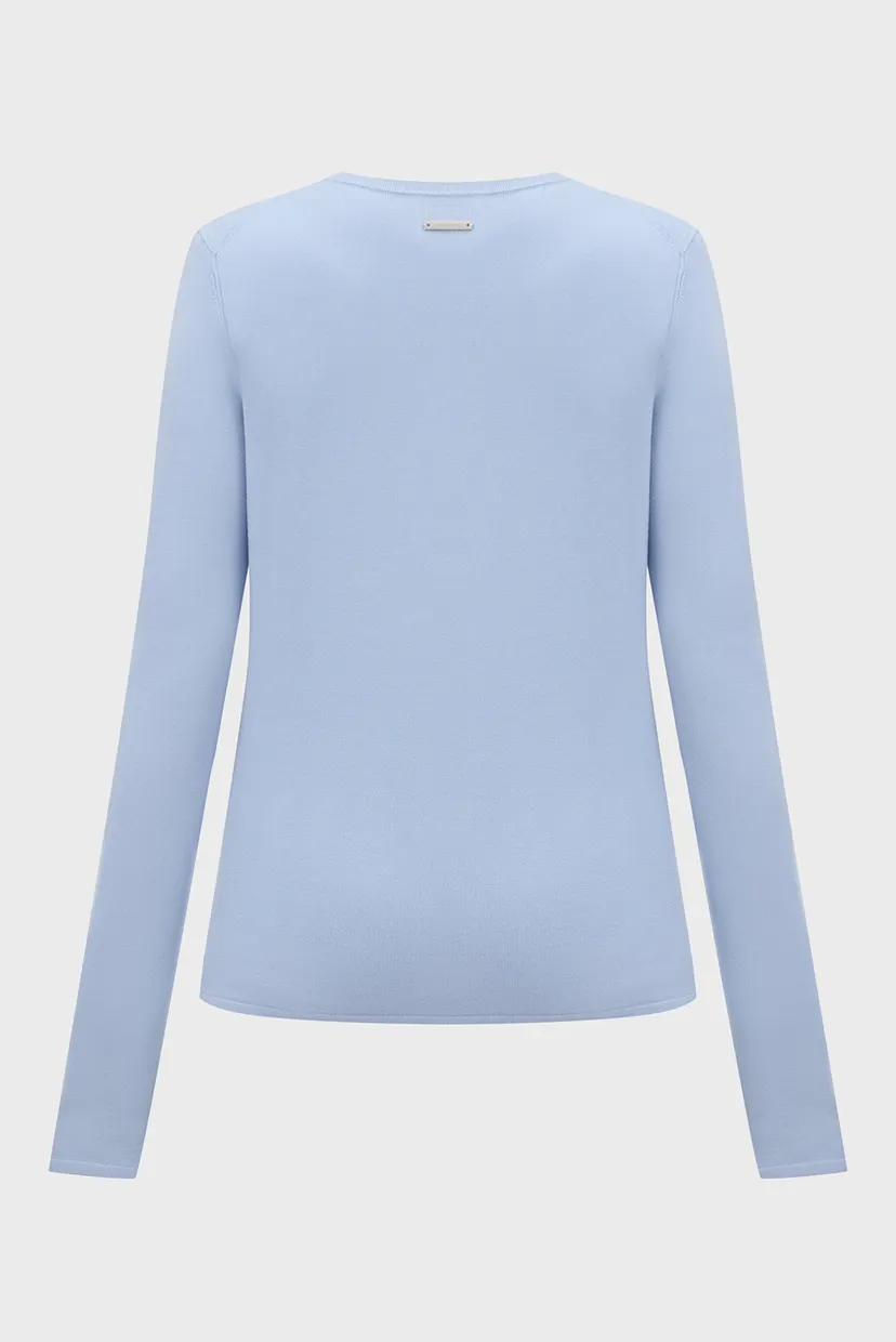 Женский голубой джемпер COMFORT KNIT C-NK SLIM SWEATER 7
