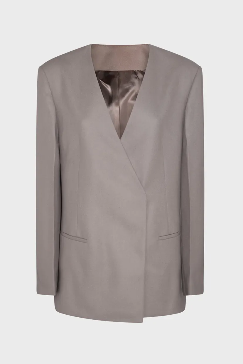 Женский бежевый шерстяной жакет SOFT WOOL TAILORED BLAZER 6
