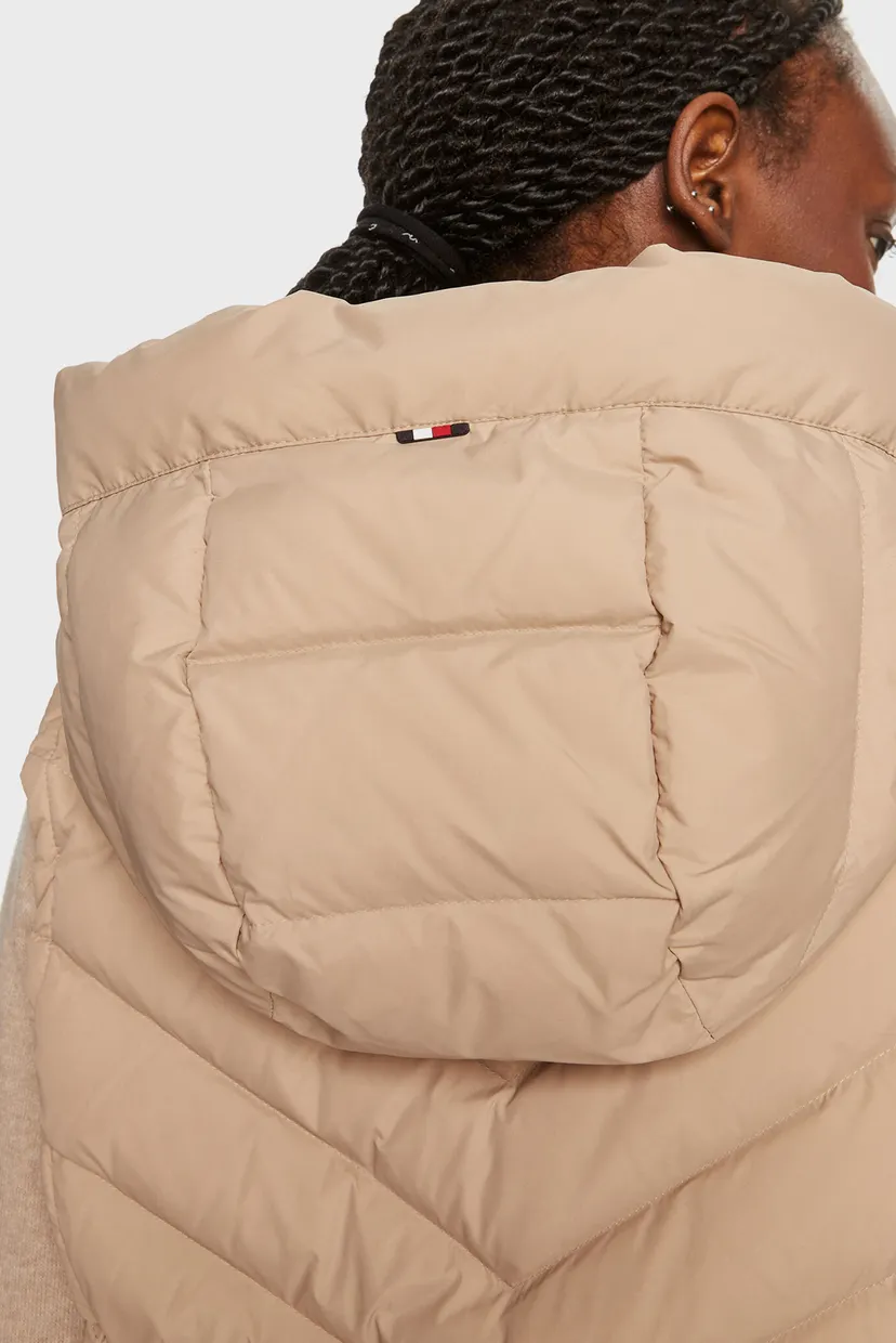 Жіночий бежевий пуховий жилет CHEVRON MW DOWN VEST 6