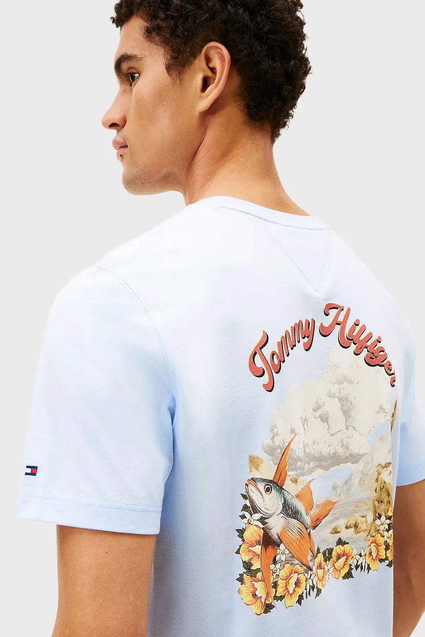 Чоловіча блакитна футболка GRAPHIC TEE 4