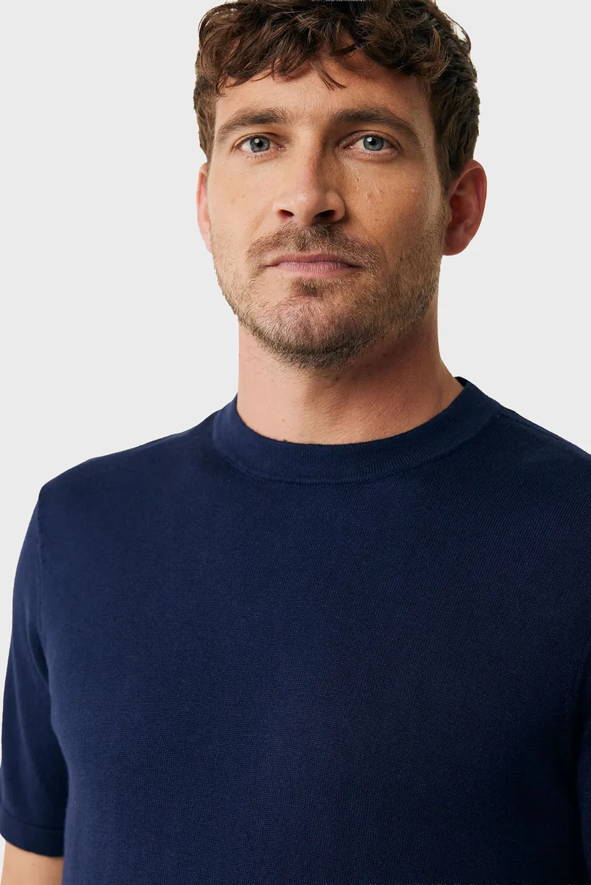 Мужской темно-синий джемпер LORENZO Premium knit t-shirt 4