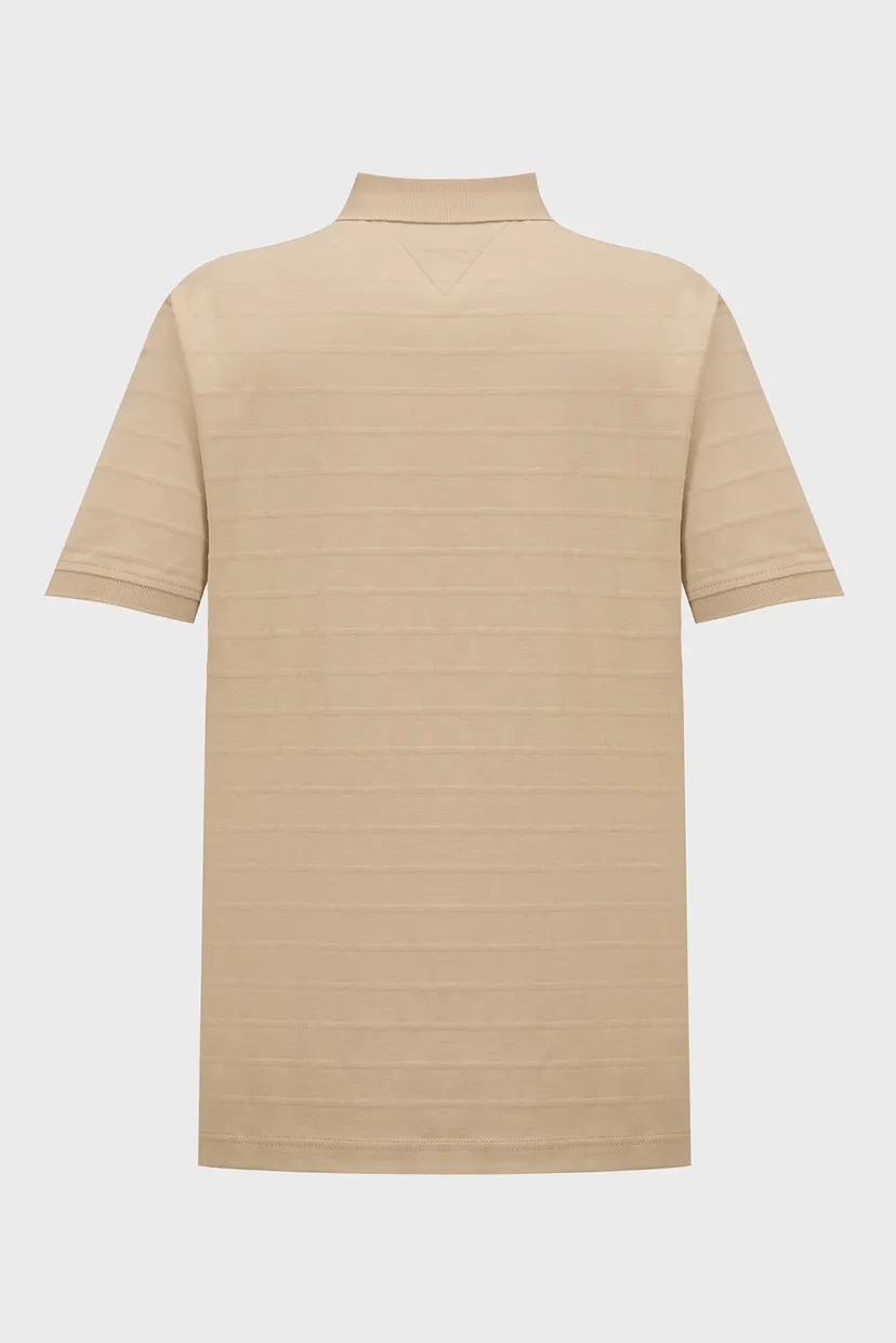 Мужское бежевое поло в полоску JACQUARD STRIPE REG POLO 6