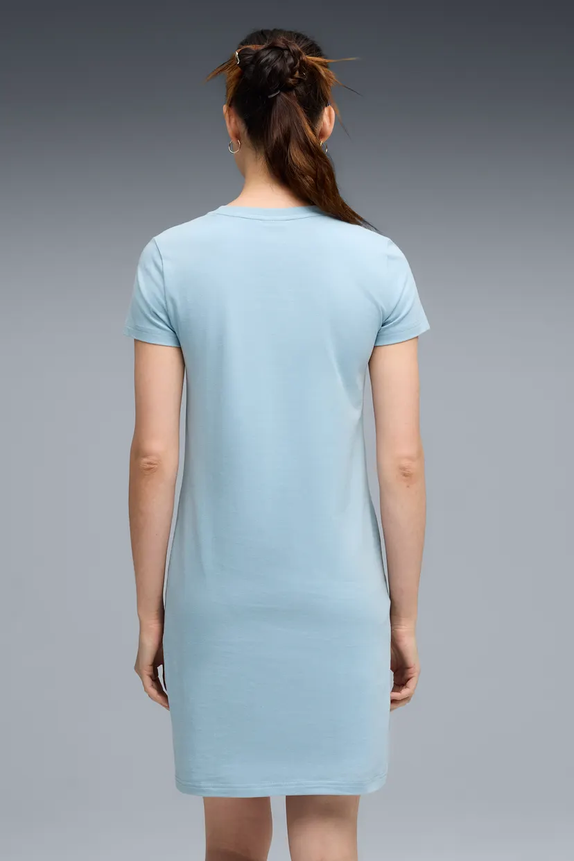 Женское голубое платье ESS Small No. 1 Logo Slim Dress Women 3