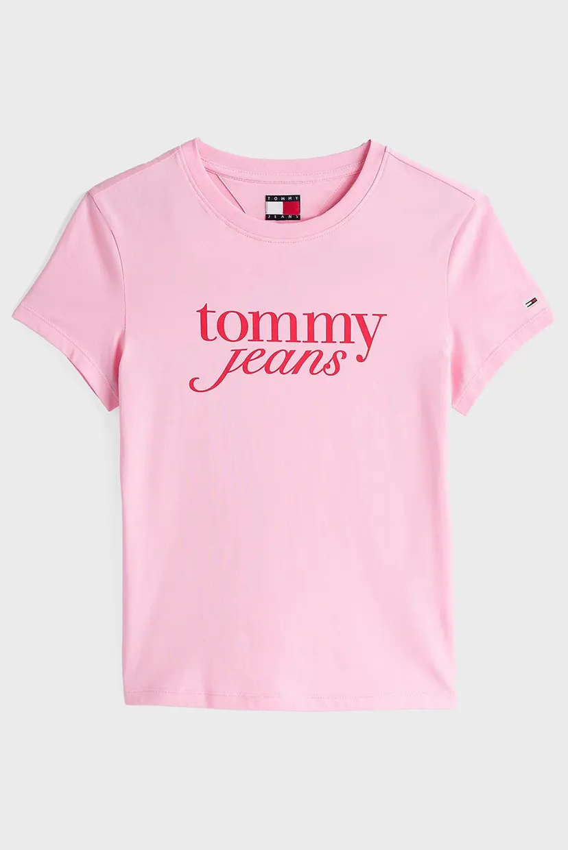 Женская розовая футболка TJW SLIM ESSENTIAL LOGO TEE EXT 5